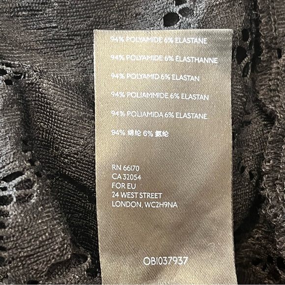 Free People | Olivia black lace oversized blouse top Women’s size XS/S boho rock - Picture 8 of 10